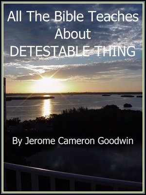 cover image of DETESTABLE THING